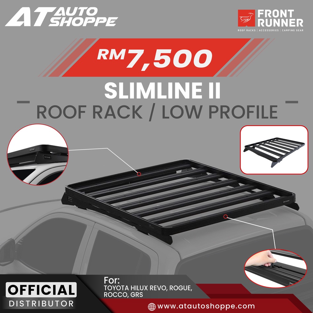 Toyota Hilux Revo Extended Cab (2016-Current) Slimline II Roof Rack Kit / Low Profile