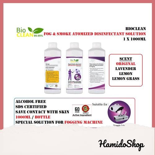 [Ready Stock] BIOCLEAN 99.99 Fogging Fog Machines Atomized Disinfectant Solution 1L Original