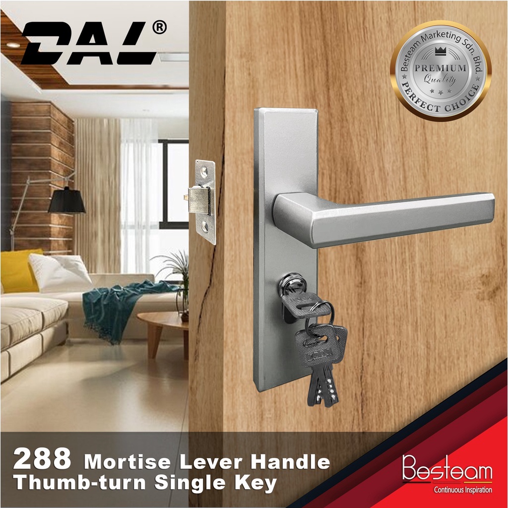 DAL 288 Mortise Lever Handle Thumb-turn Lockset with key | Shopee Malaysia