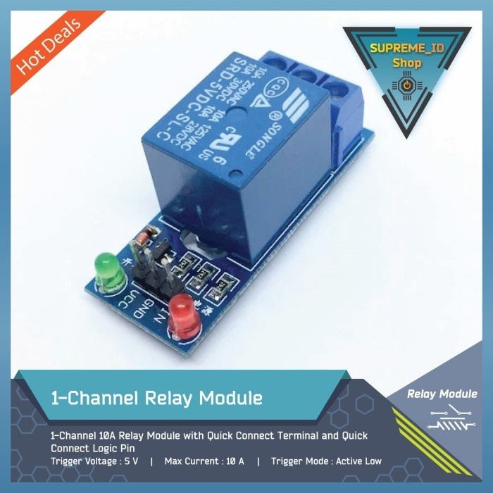 1-channel 5V 12V 24V Relay Module with LED Indicator | Active Low Level ...