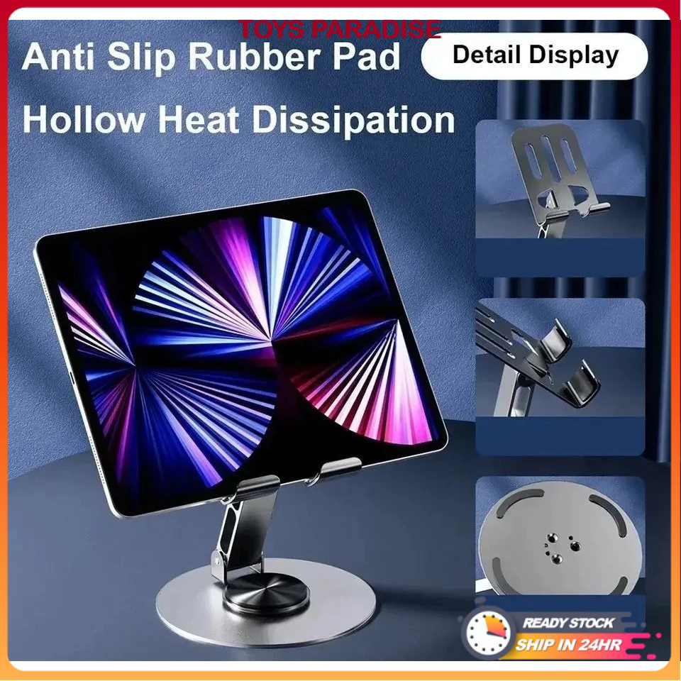 [Malaysia Stock] Versatile 360° Swivel Metal Phone Stand -Silicone ...