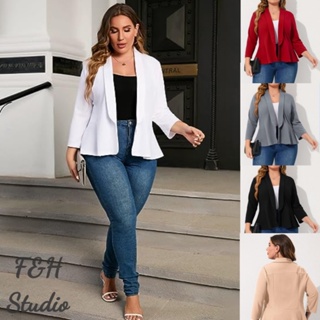 ❀ Womens Long Sleeve Casual Coat Jacket Ladies Office Work Suit Blazer Plus  Size