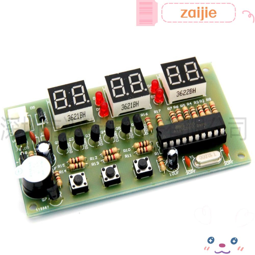 ZAIJIE Digital LED Electronic Clock DIY Kits, Black Plastic