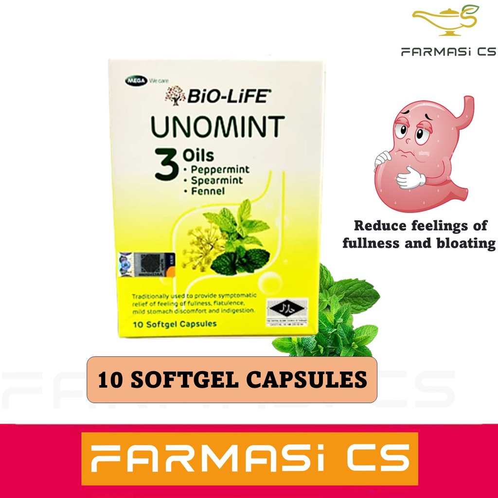 PROMO BioLife Unomint 10 Softgel Capsules EXP06/2025 [ Relief of