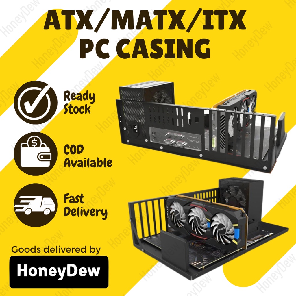 ITX MATX ATX Open PC Case 8 GPU Slots Motherboard Game Studio Computer