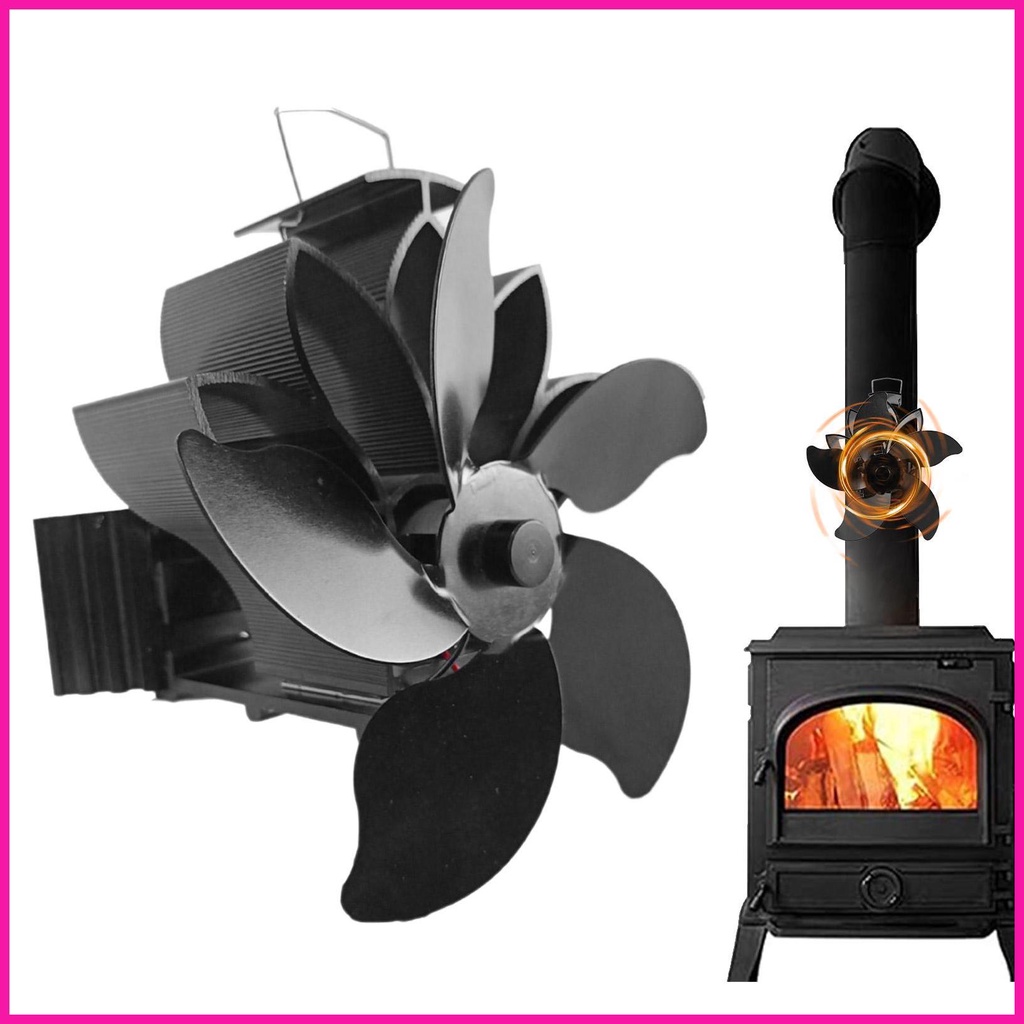 Stove Fan Fireplace Fans Non Electric Wood Burning Stove Fan Efficient Silent 5 Propeller