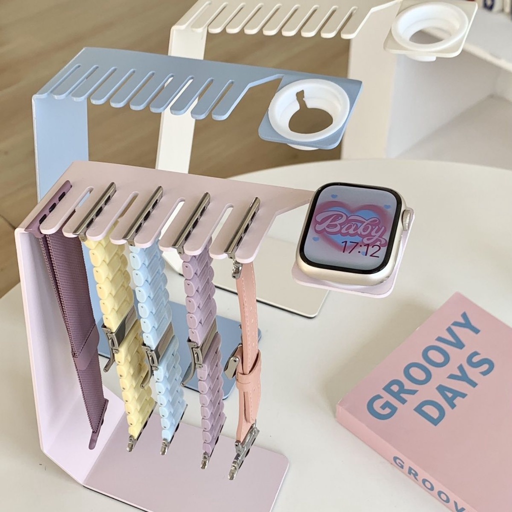 Macaron Color Strap Storage Rack Stainless Steel Watch Holder Storage ...