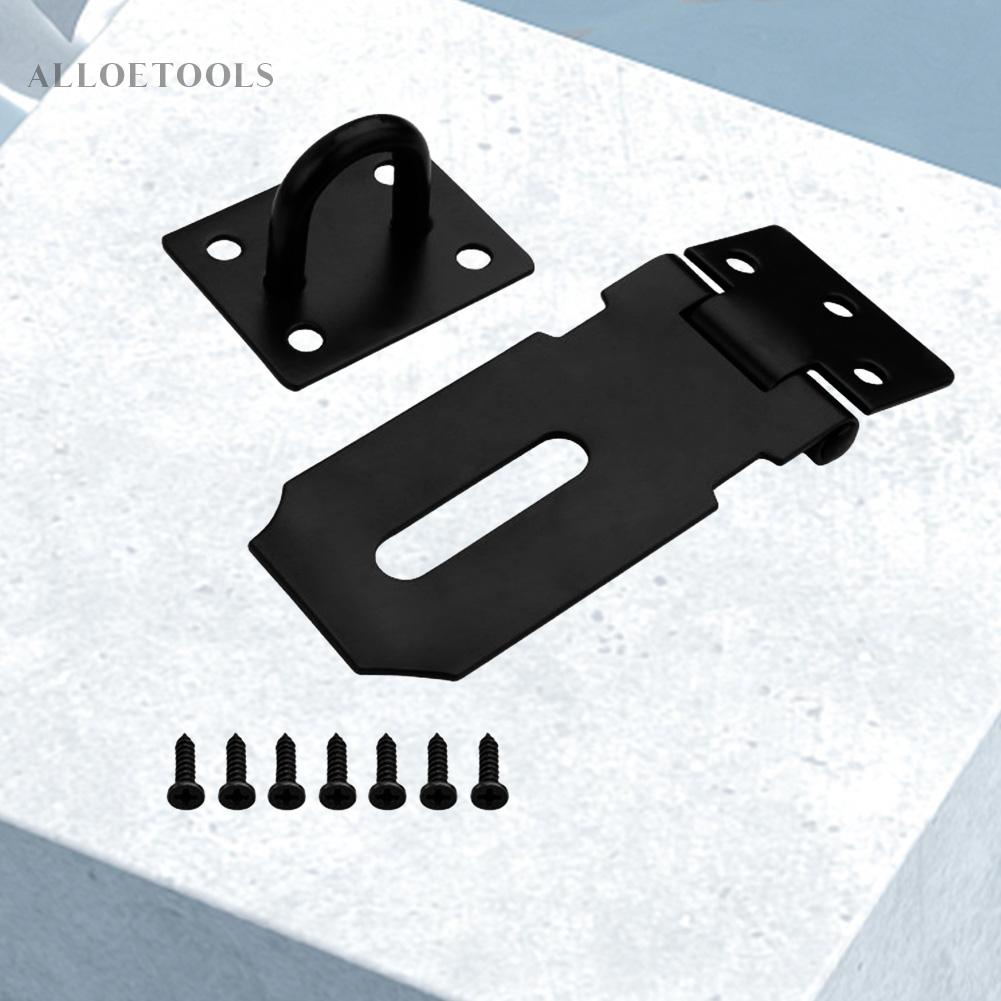 3/4/5 Inch Padlock Clasp Hasp Stainless Steel Hasp Latch Lock Black ...