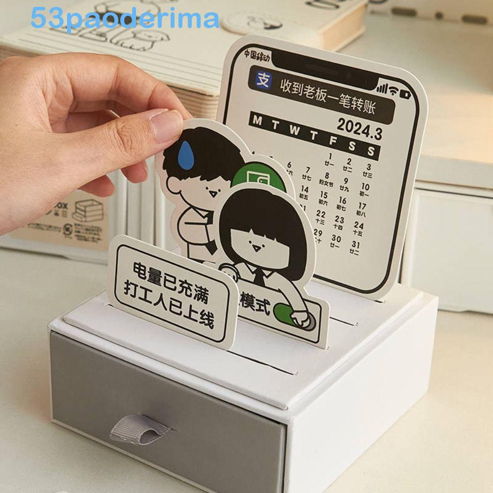 PAODERIMA Daily Working Desk Calendar, Yearly Agenda Schedule Planner
