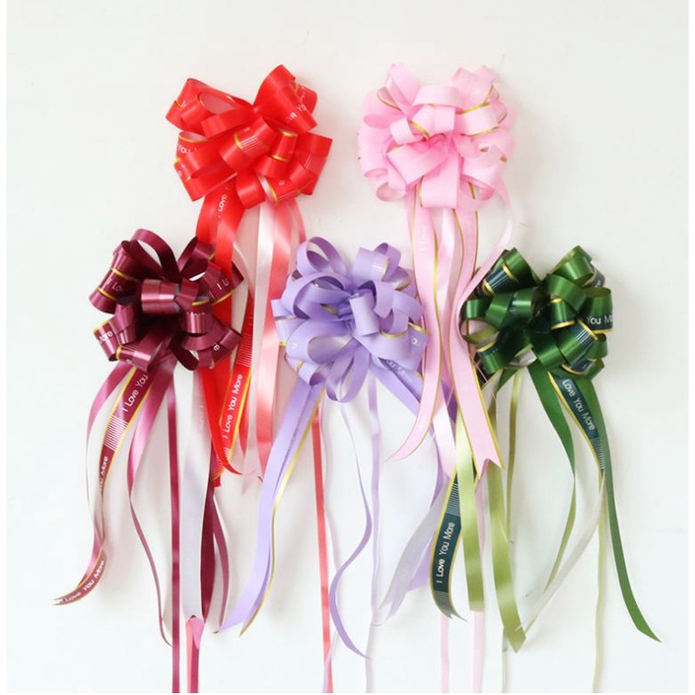 1pcs 5cm New Design Pull Bow Ribbons for Gift Packing Romantic Wedding ...