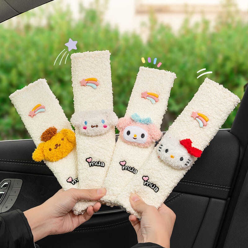 QwThum 2-Pack Seat Belt Shoulder Pads - Soft, Cute Frog Design, Protects Neck & Shoulders (10x7.7in)
