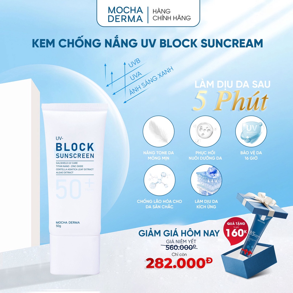 Genuine Buy 1 Get 1 Free - Mocha Derma UV Block Sunscreen SPF50+, PA++ ...