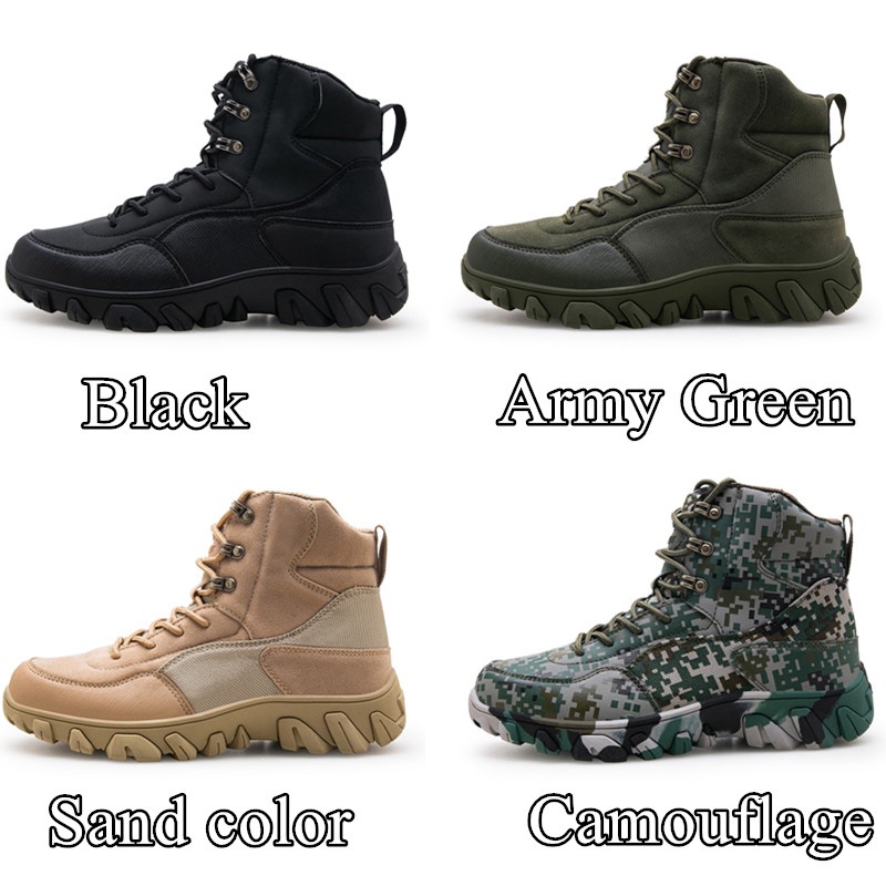Ready Stock Large Size Men's Military Boots Hiking Shoes Tactical Boots