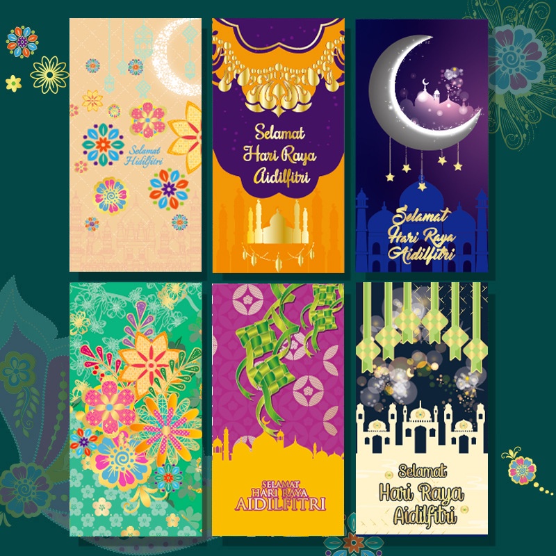 6pcs raya 2025 Folding Sampul Duit Raya Festival Hari Raya Packets ...
