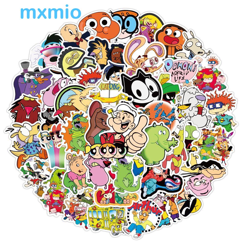 MXMIO Mixed Classic Cartoon Sticker For Laptop Skateboard DIY Toy