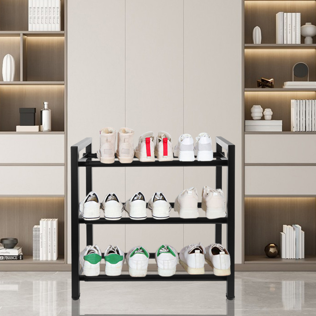 AREL Easy Assembly Shoe Rack Versatile Shoe Rack Adjustable 3-tier Shoe ...