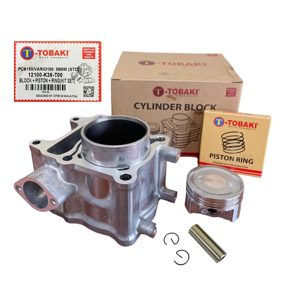 Tobaki Honda PCX150 / PCX 150 (V1) / Vario (K36) 58mm Racing Cylinder ...