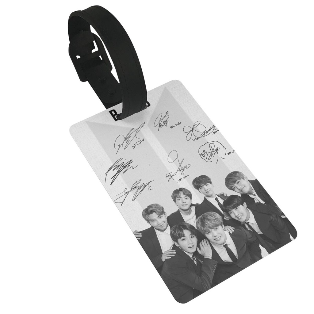 BTS Luggage Tag Suitcase Name ID Card Labels Identifiers PVC Baggage