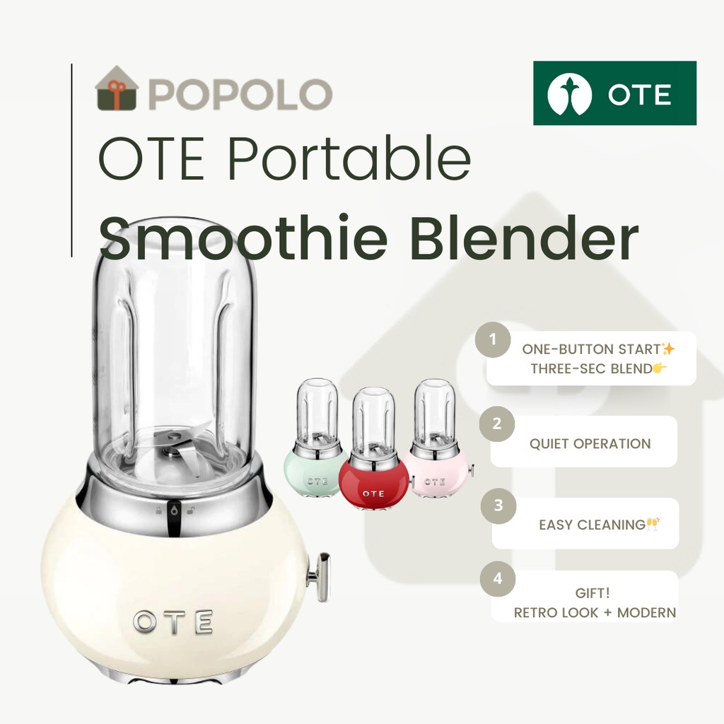 POPOLO【OTE】Portable Smoothie Blender Juicer Retro Premium