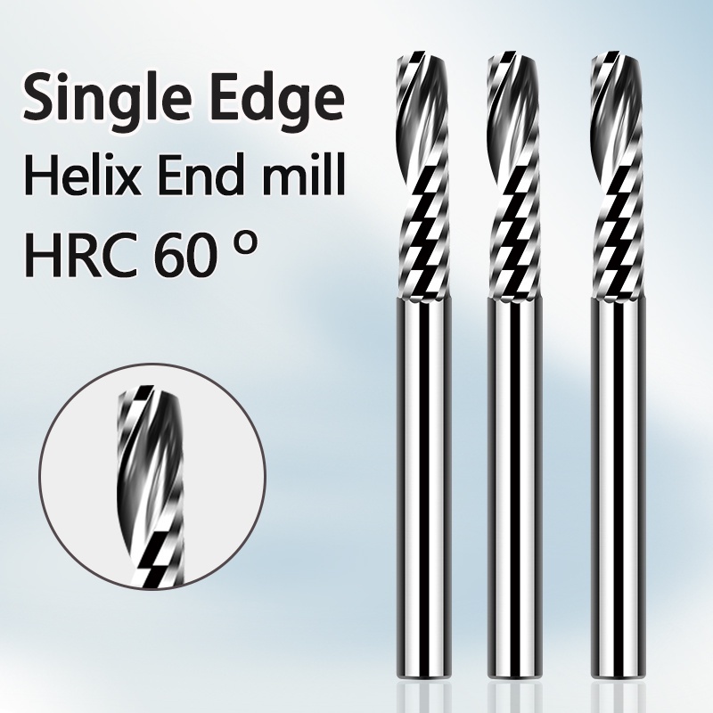 YI CHANG Single Edged Spiral End Mill 3.175 Aluminum Spiral Milling