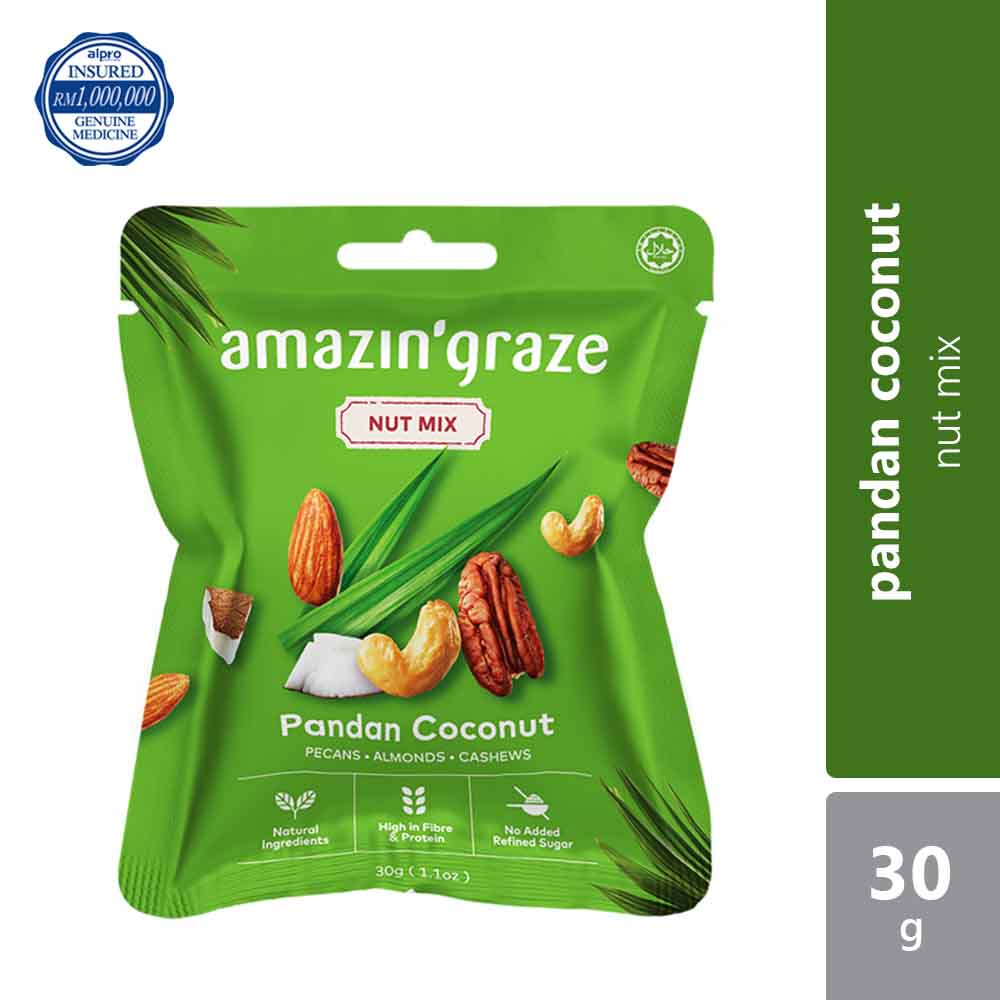 Amazin' Graze Pandan Coconut Nut Mix (30g) Shopee Malaysia