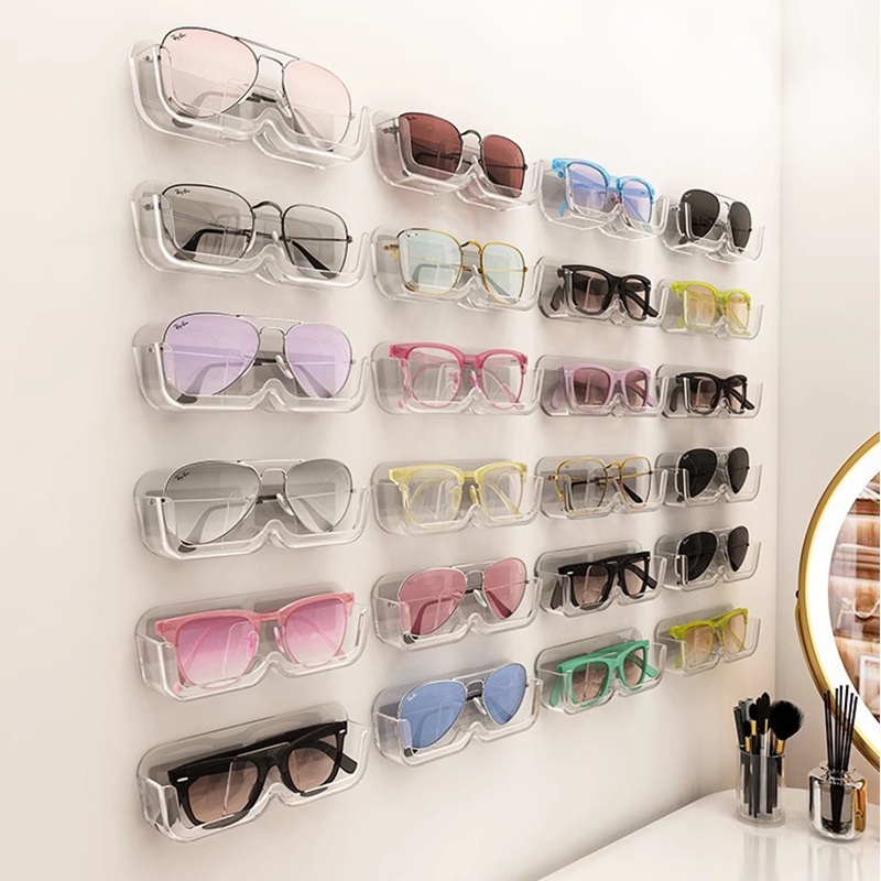 High End Glass Display Cabinet Glasses Storage Box Wall Mounted ...