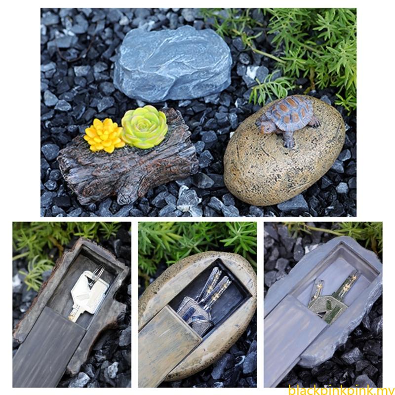 Raindrops Key Hiding Place For Outdoors Bird Garden Key Hider Box Blue - View #5