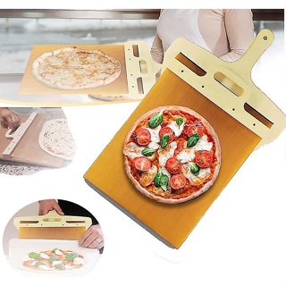 1 PC Pizza Cutting Board,Sliding Pizza Peel - Pala Pizza