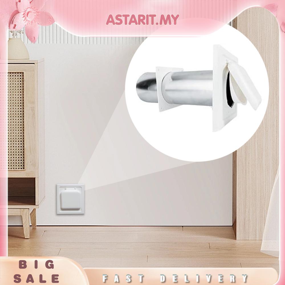 [Astarit.my] Dryer Exhaust Vent Cover with Screws Dryer Vent Duct Cover
