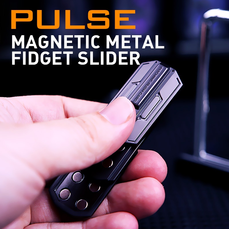 Fingertip Fidget Toys Luminous Slider Magnetic Haptic EDC Clicker Metal ...