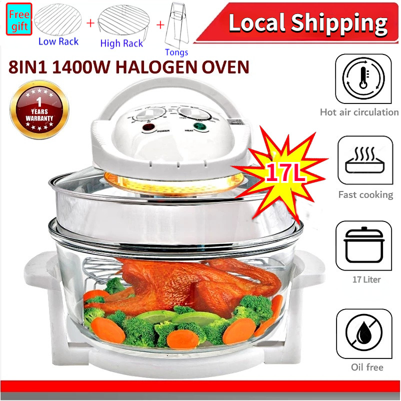 17L High-Capacity 8 In 1 Electric Halogen Convection Oven Hot 360 ...