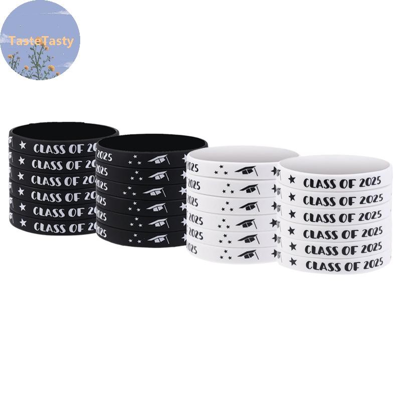 TasteTasty 30Pcs Class Of 2025 Bracelet Silicone Graduation Bracelets ...