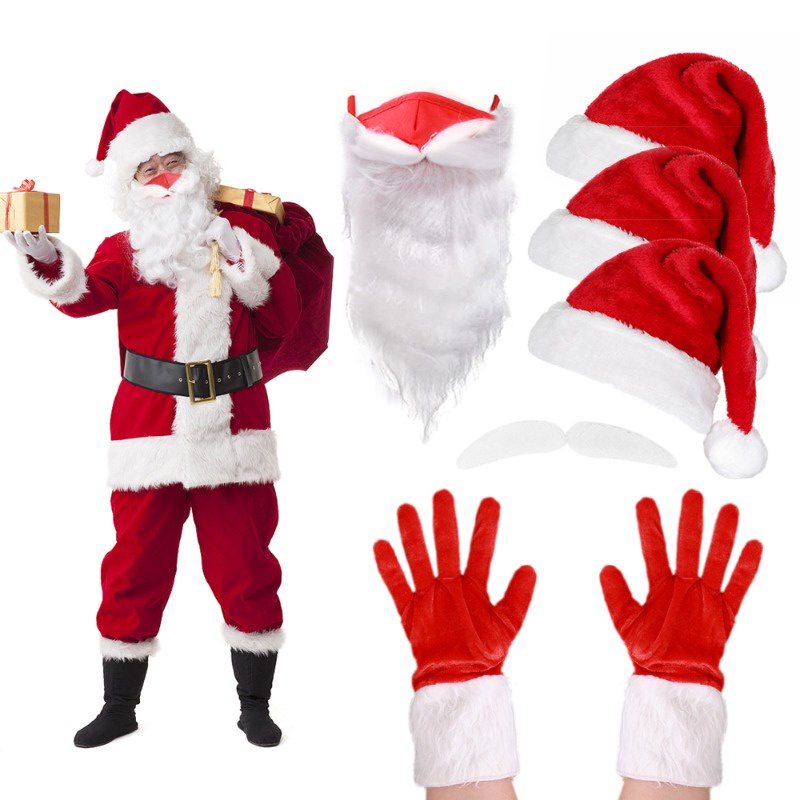 Funny Santa Claus Performance Cosplay Costume Prop / New Year Santa ...