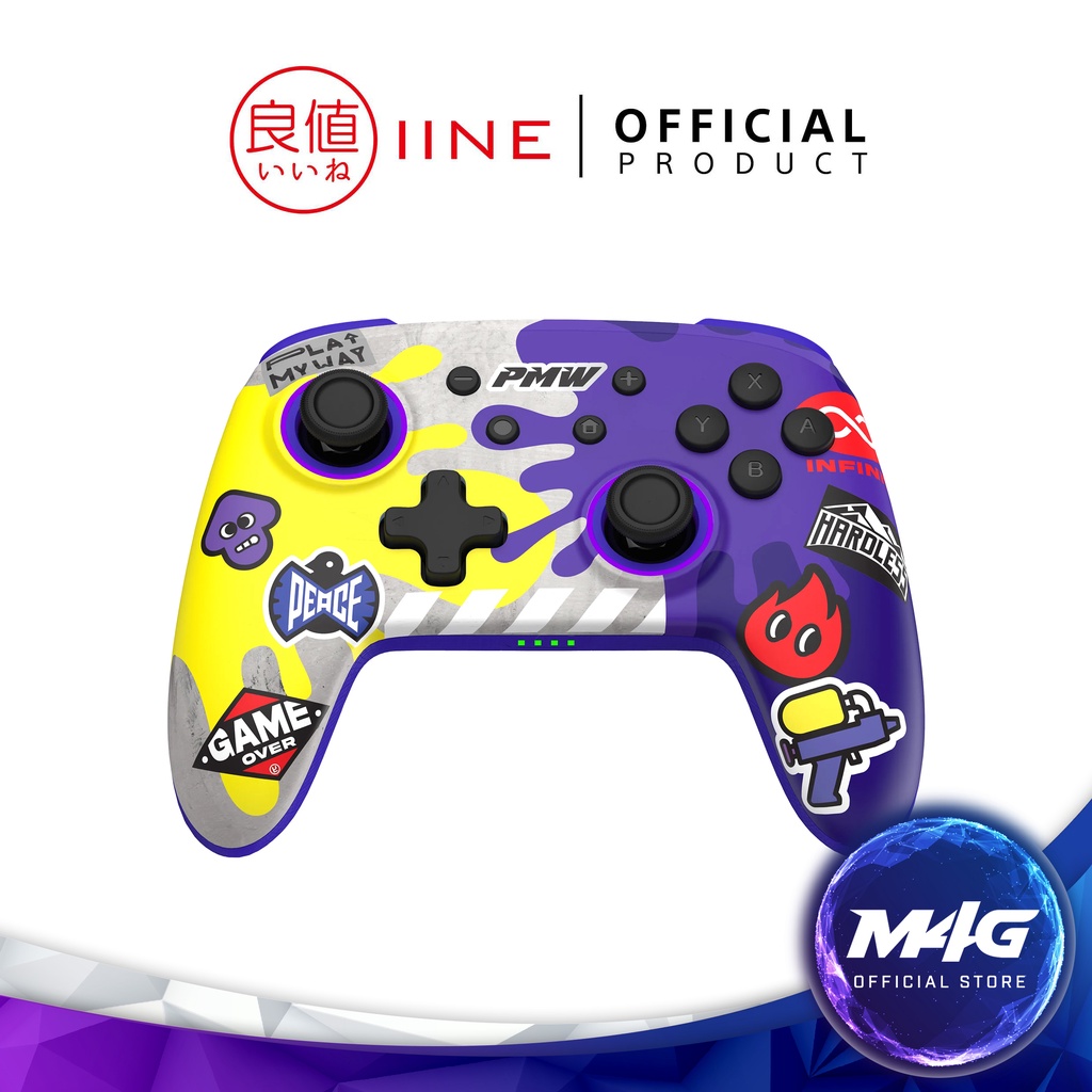 PMW Wake Up + Audio Port Wireless Controller for Switch - Splatoon ...