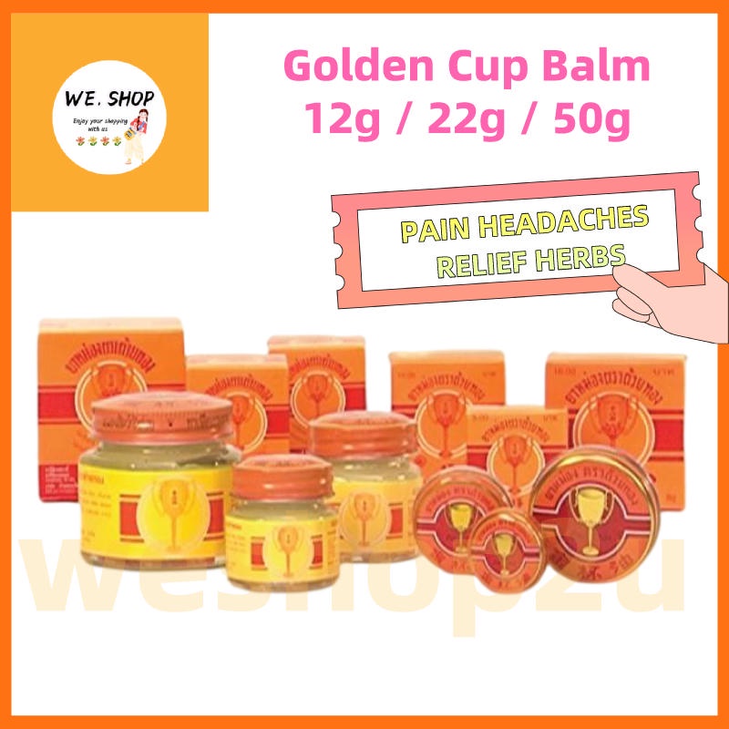 READY STOCK!!!THAI GOLDEN CUP BALM MUSCULAR PAIN HEADACHES RELIEF HERBS