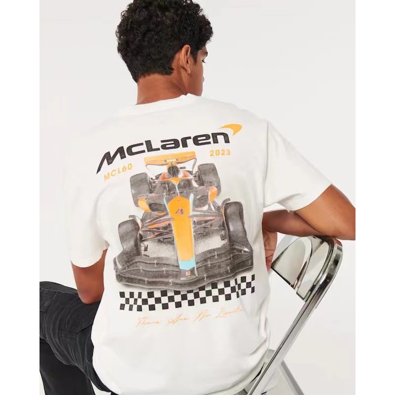 McLaren F1 Team Retro tee Return to you Cotton Crew Neck Plain car ...