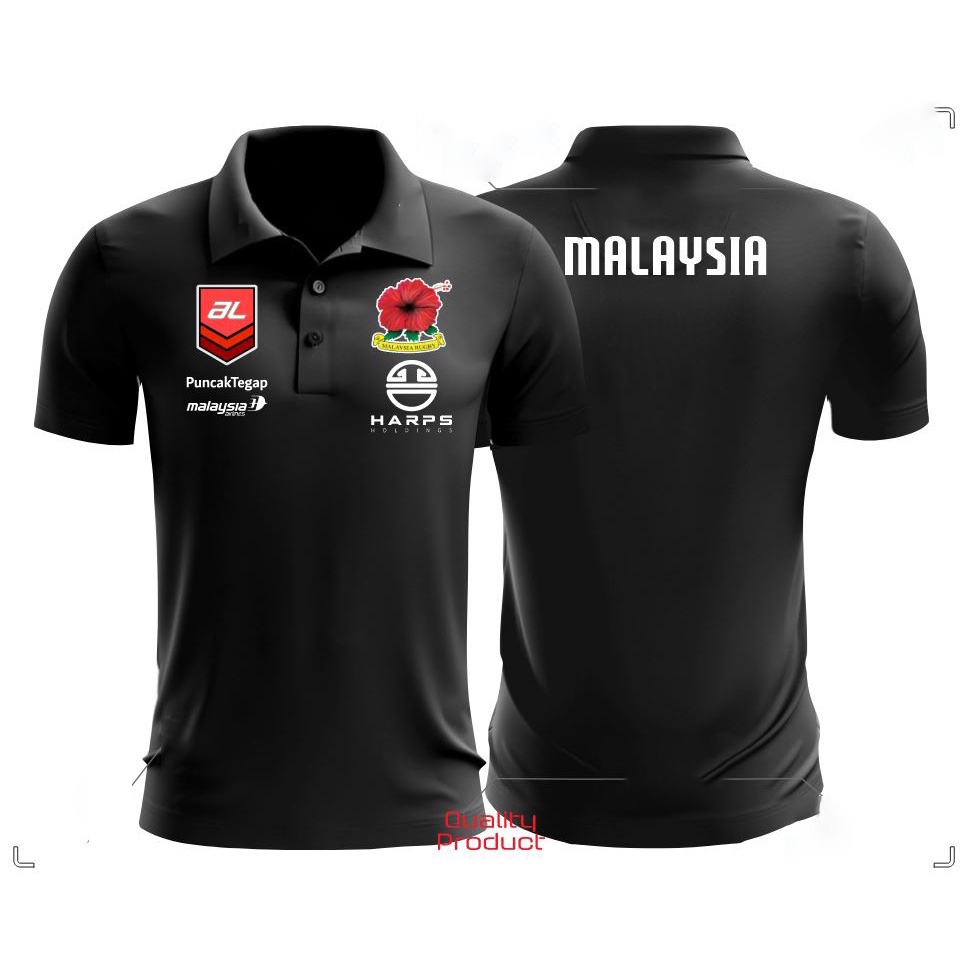 NEW Malaysia Rugby Travel Jersey DX6AL Polo Microfiber Baju Berkolar ...