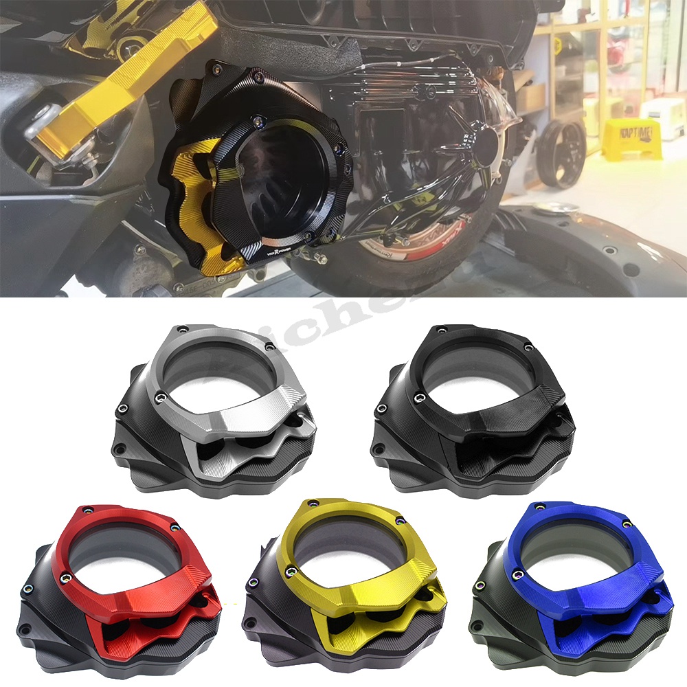 Motorcycle Air Intake Cover Inspection Glass Transmission Box Guard