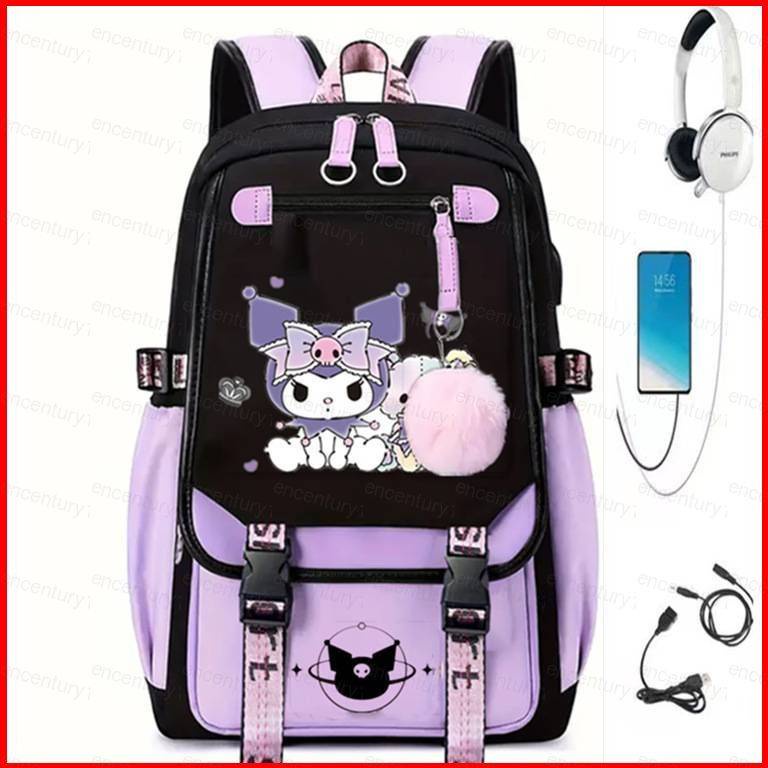 YS Sanrio Kuromi Backpack for Student Large Capacity Breathable Fashion ...