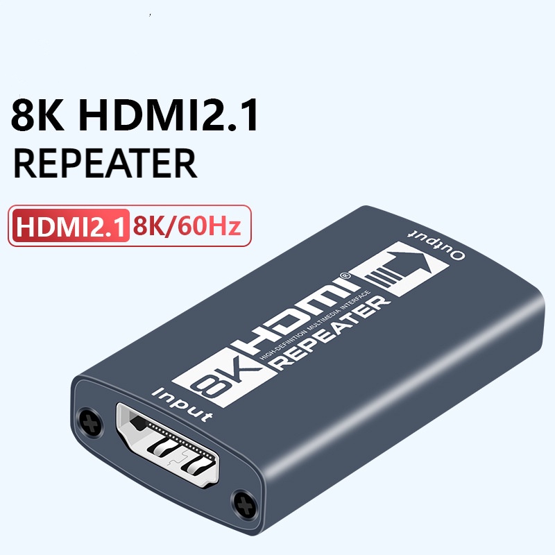 8K HDMI 2.1 Signal Repeater,7680*4320/60Hz HDMI Repeater Extender