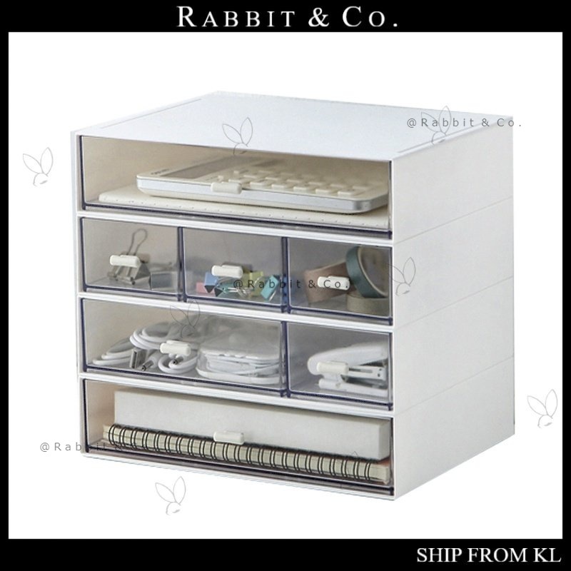 R&C Multifunctional Desktop Drawer Storage Container Counter Bedside