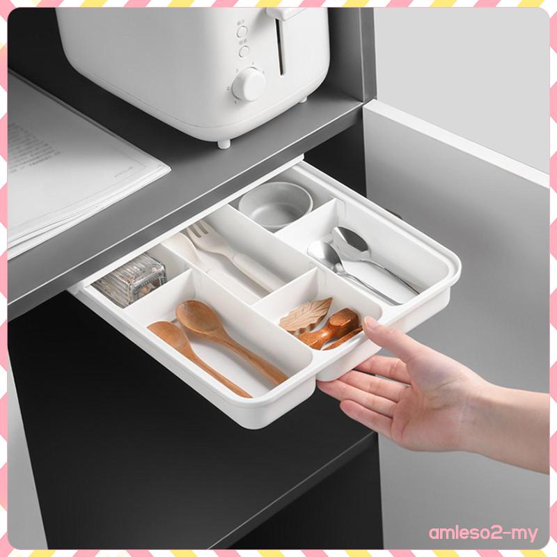 [AmlesofaMY] under Desk Drawer Pull Out Drawer Partition Storage
