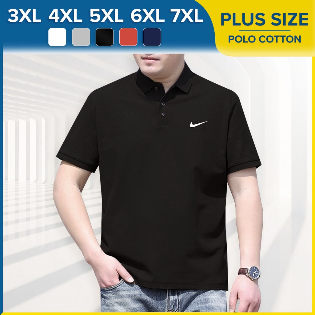 Baju Polo Cotton N K3 Sulam OVERSIZED PLUS SIZE 3XL 7XL Collar Kolar T Shirt Mens Unisex Casual T Shirt Tshirt Pakaian Shopee Malaysia