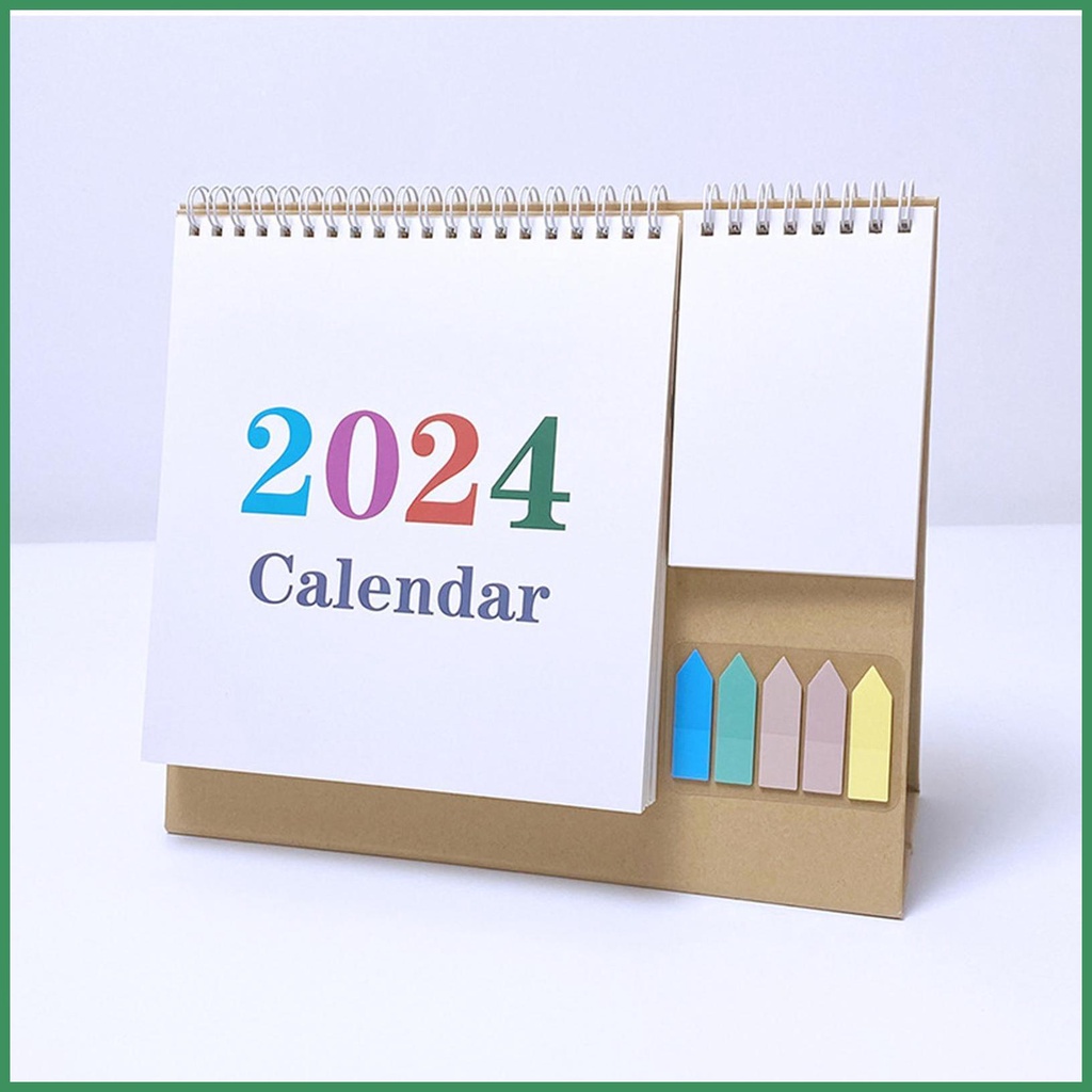Stand up Calendar for Desk 2024 Creative Bright Color Small Desk Calendar Table Calendar for
