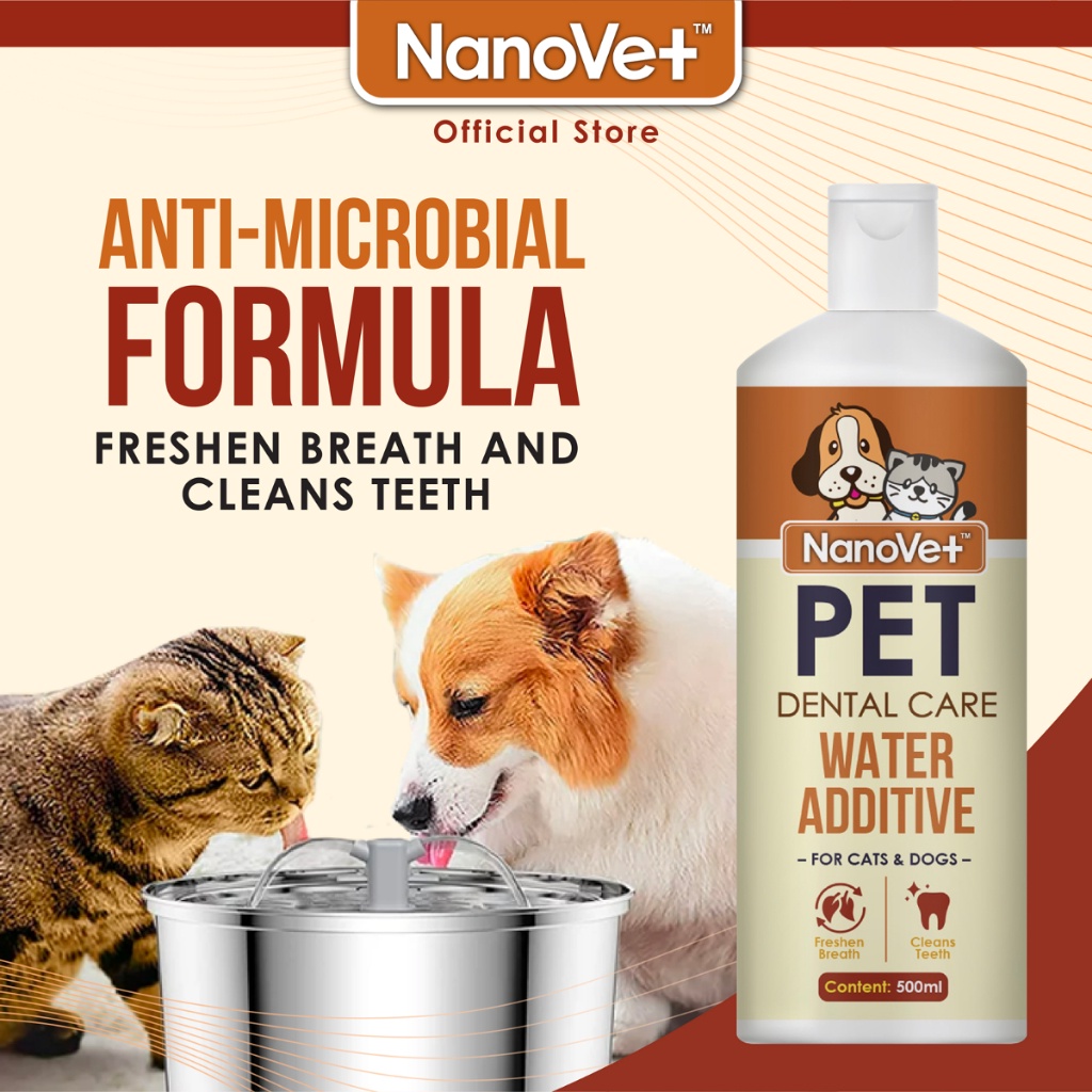 Nanovet™ Dental Care Water Additive for Cat and Dog (500ml) Shopee