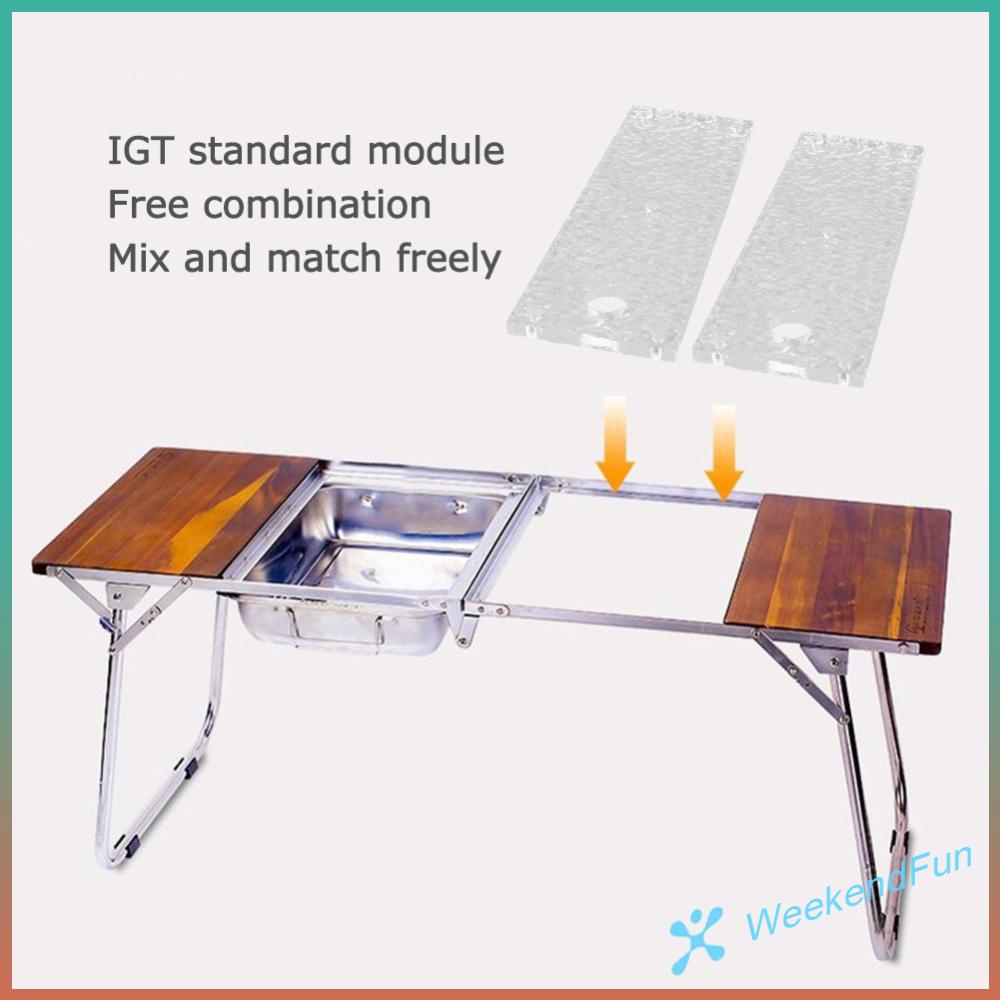 WE★ Outdoor 0.5 IGT Table Unit Board Portable Camping Acrylic/Stainless ...