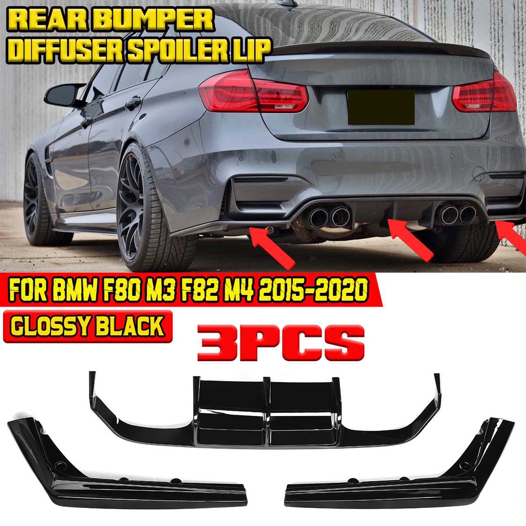 Detachable Car Rear Bumper Splitter Lip Spoiler Bumper Diffuser For BMW ...