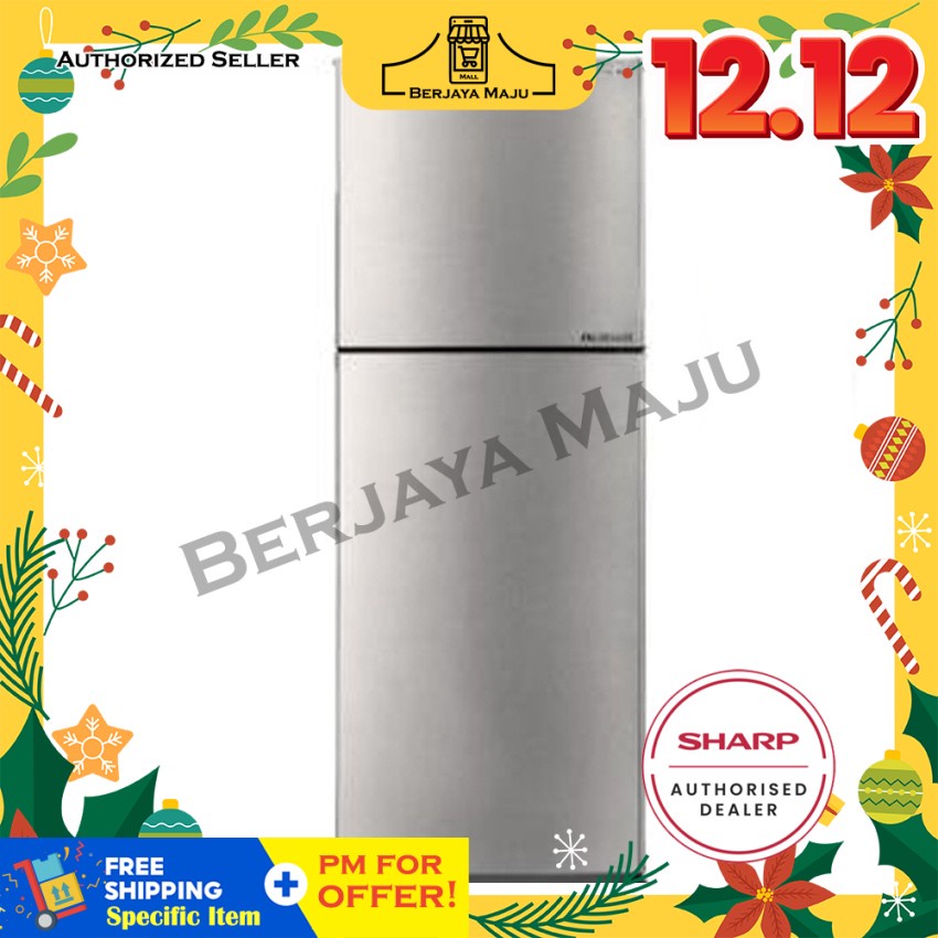 Sharp 410L 2 Door Inverter Refrigerator SJ4122MSS (Matte Silver ...