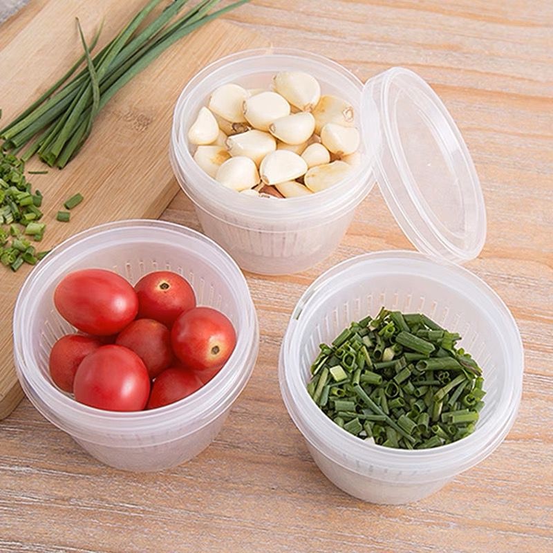 TMJ FRUIT STORAGE BOX CHILLI ONION VEGETABLES Strainer CONTAINER ...