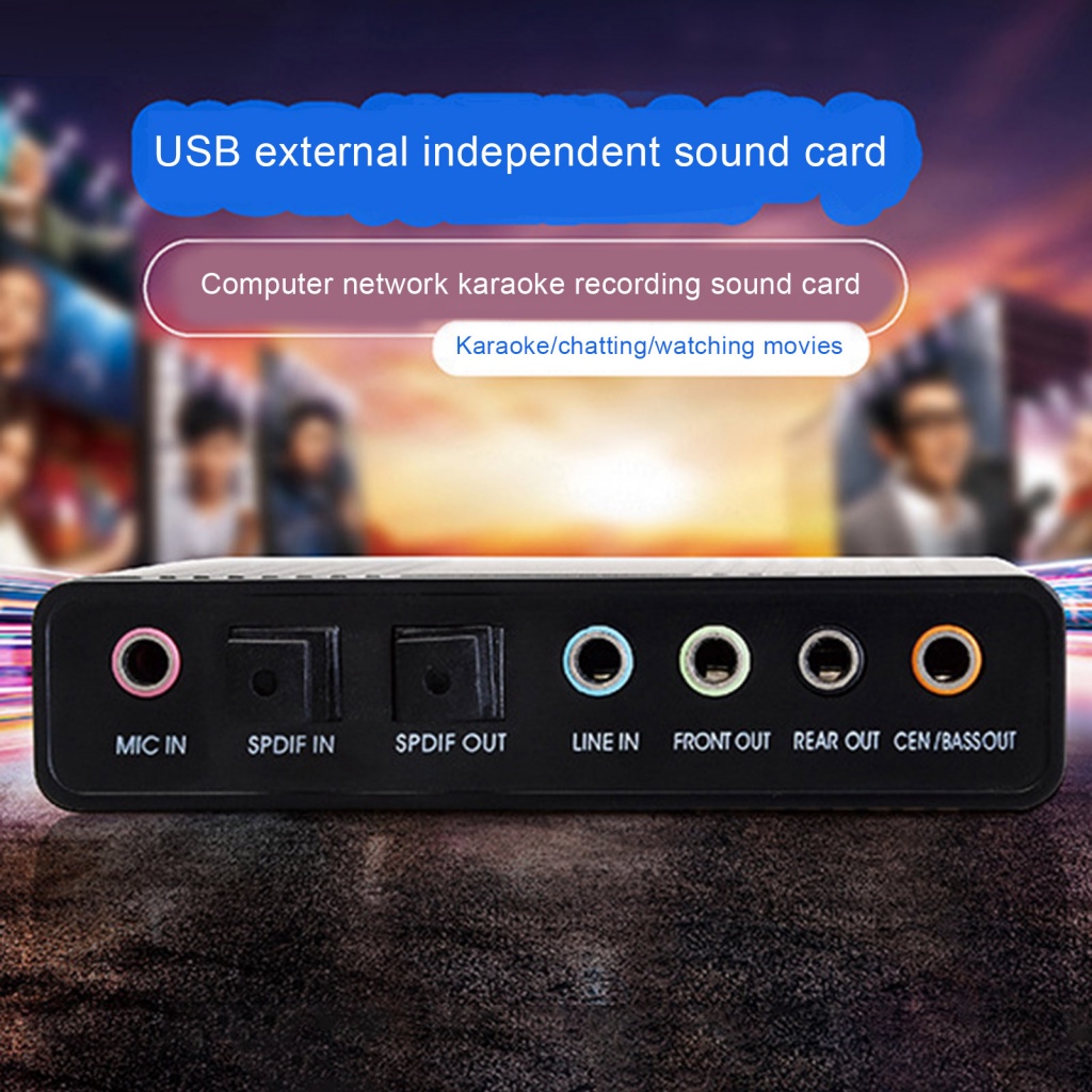 ET Computer Sound Card Replacement External Sound Card for Pc 6